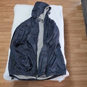 Men's Navy Blue Hooded Jacket